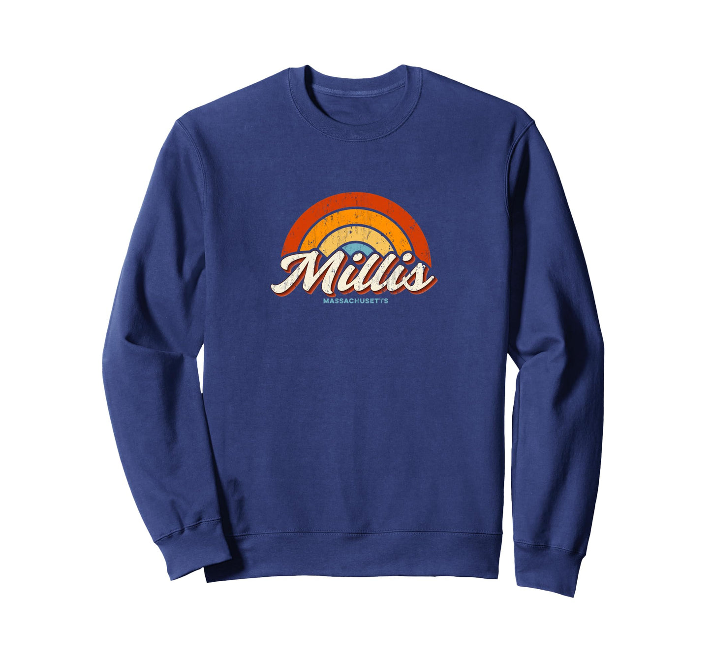 Millis Massachusetts Ma Rainbow Sweatshirt - Aesthetic Graphic Men Women - T-Shirt, Sweatshirt, Hoodie