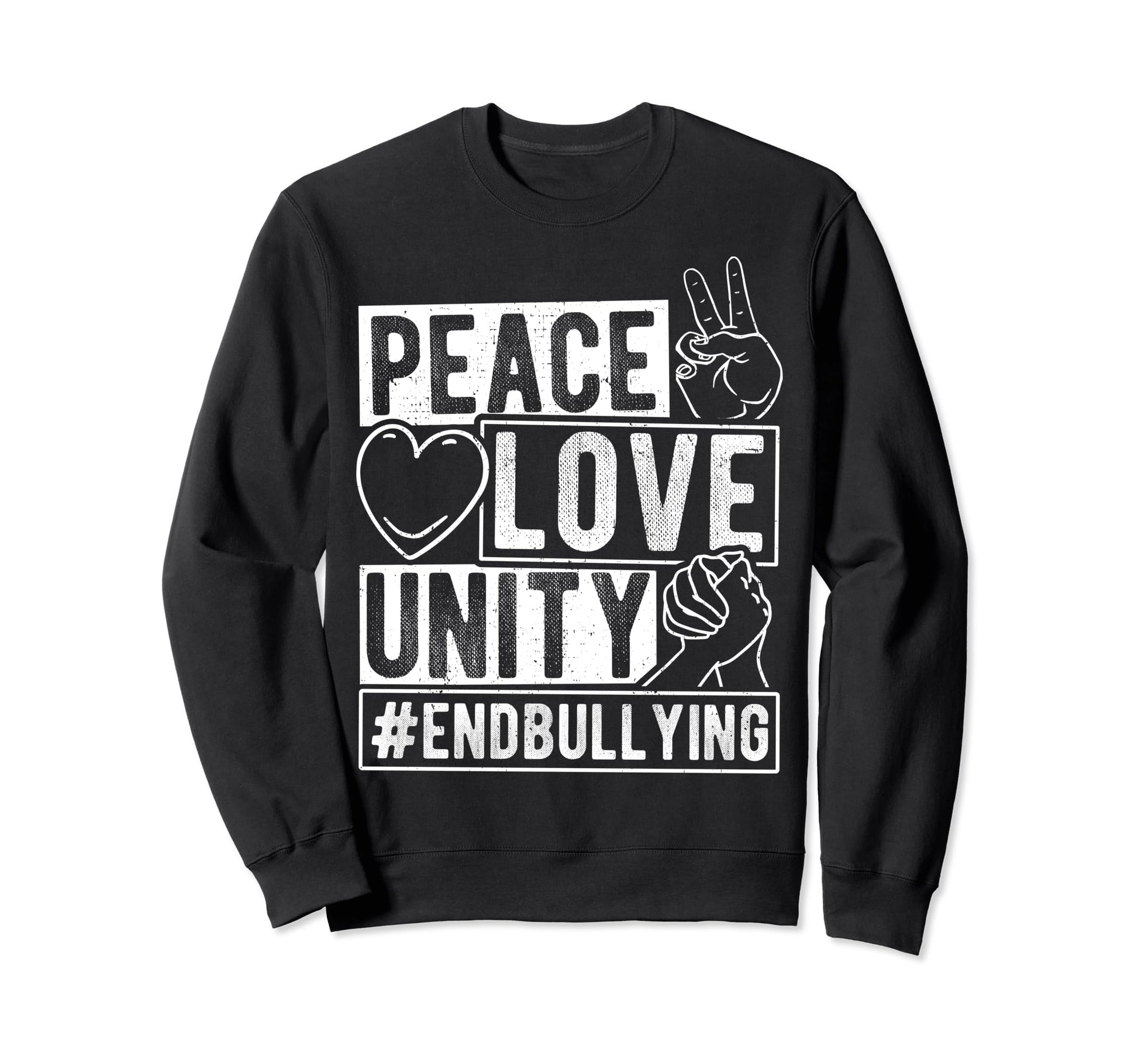 Peace Love Unity Friends Spread Sweatshirt - Aesthetic Graphic for Adults - T-Shirt, Sweatshirt, Hoodie