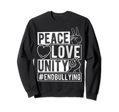 Peace Love Unity Friends Spread Sweatshirt - Aesthetic Graphic for Adults - T-Shirt, Sweatshirt, Hoodie