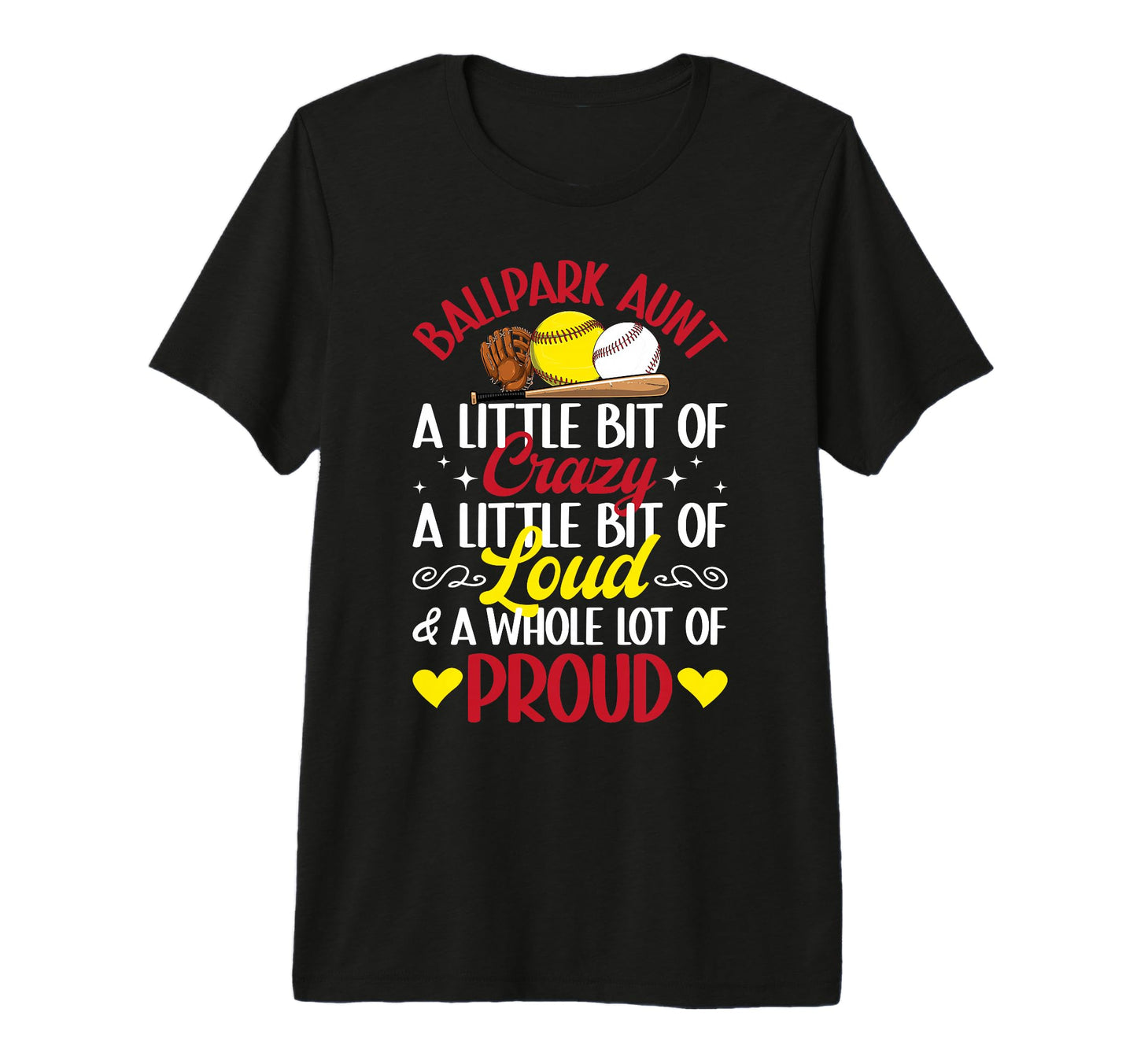 Ballpark Aunt Definition Baseball T-Shirt - Novelty Apparel Men Women - T-Shirt, Sweatshirt, Hoodie