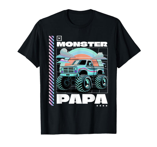 Monster Truck Papa Aesthetic T-Shirt - Aesthetic Graphic for Adults - T-Shirt, Sweatshirt, Hoodie