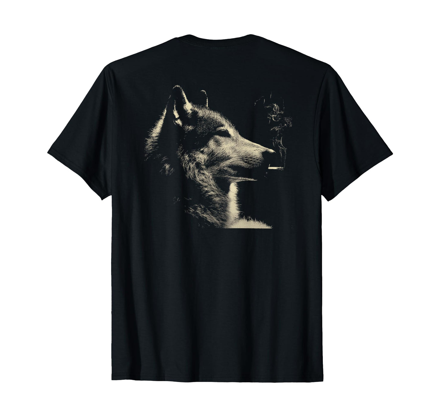 Wolf Smoking Cigarette Grunge Meme 90S T-Shirt - Aesthetic Graphic Unisex - T-Shirt, Sweatshirt, Hoodie