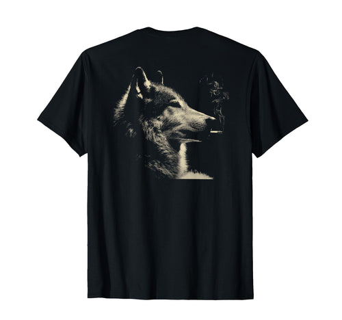 Wolf Smoking Cigarette Grunge Meme 90S T-Shirt - Aesthetic Graphic Unisex - T-Shirt, Sweatshirt, Hoodie