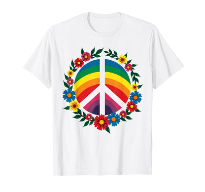 60S 70S Flower Power Groovy Love Peace T-Shirt - Unique Graphic Unisex - T-Shirt, Sweatshirt, Hoodie