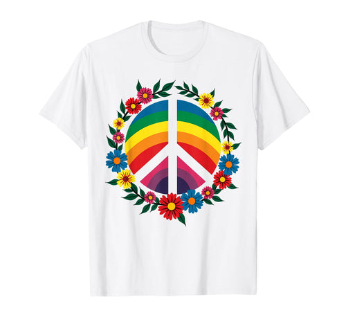 60S 70S Flower Power Groovy Love Peace T-Shirt - Unique Graphic Unisex - T-Shirt, Sweatshirt, Hoodie