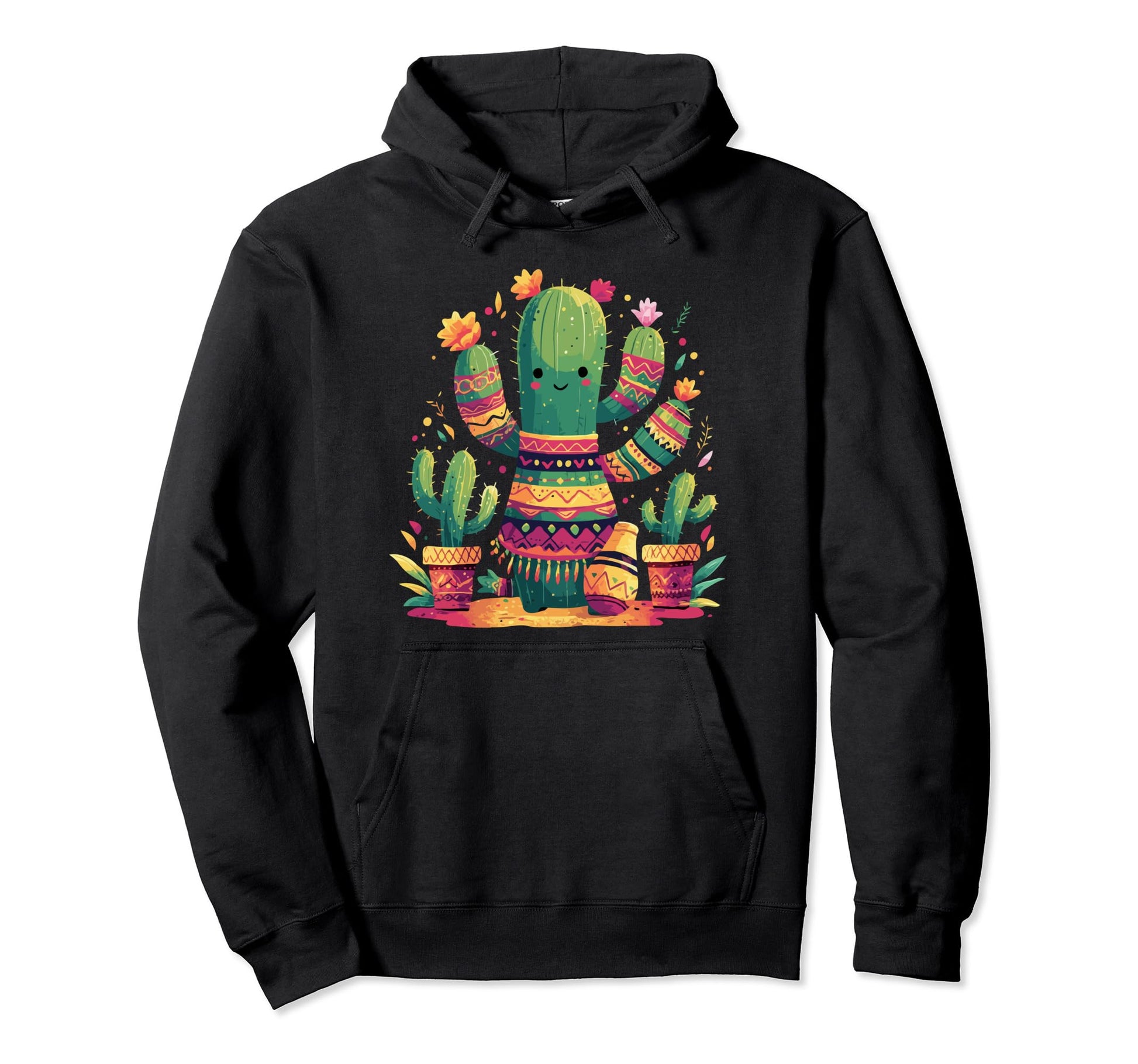 Cactus Serape Succulent Plant Cacti Hoodie - Fun Novelty Design for Adults - T-Shirt, Sweatshirt, Hoodie
