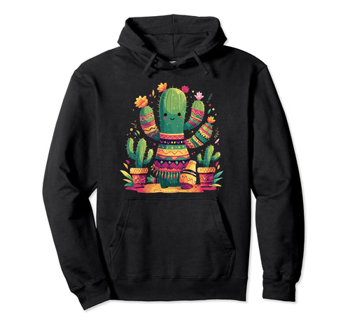 Cactus Serape Succulent Plant Cacti Hoodie - Fun Novelty Design for Adults - T-Shirt, Sweatshirt, Hoodie