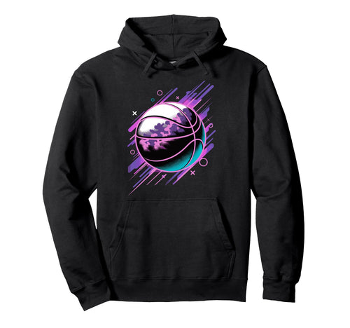 Colorful Basketball Ball Basketball Hoodie - Minimalist Print Unisex - T-Shirt, Sweatshirt, Hoodie