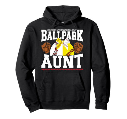 Funny Baseball Softball Aunt Softball Hoodie - Custom Art Print Unisex - T-Shirt, Sweatshirt, Hoodie