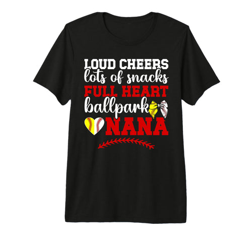 Ballpark Nana Grandma Funny T-Shirt - Fun Novelty Design for Adults - T-Shirt, Sweatshirt, Hoodie