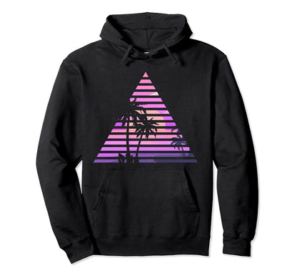 Palm Tree 90S Vaporwave Aesthetic 80S Hoodie - Aesthetic Graphic Men Women - T-Shirt, Sweatshirt, Hoodie