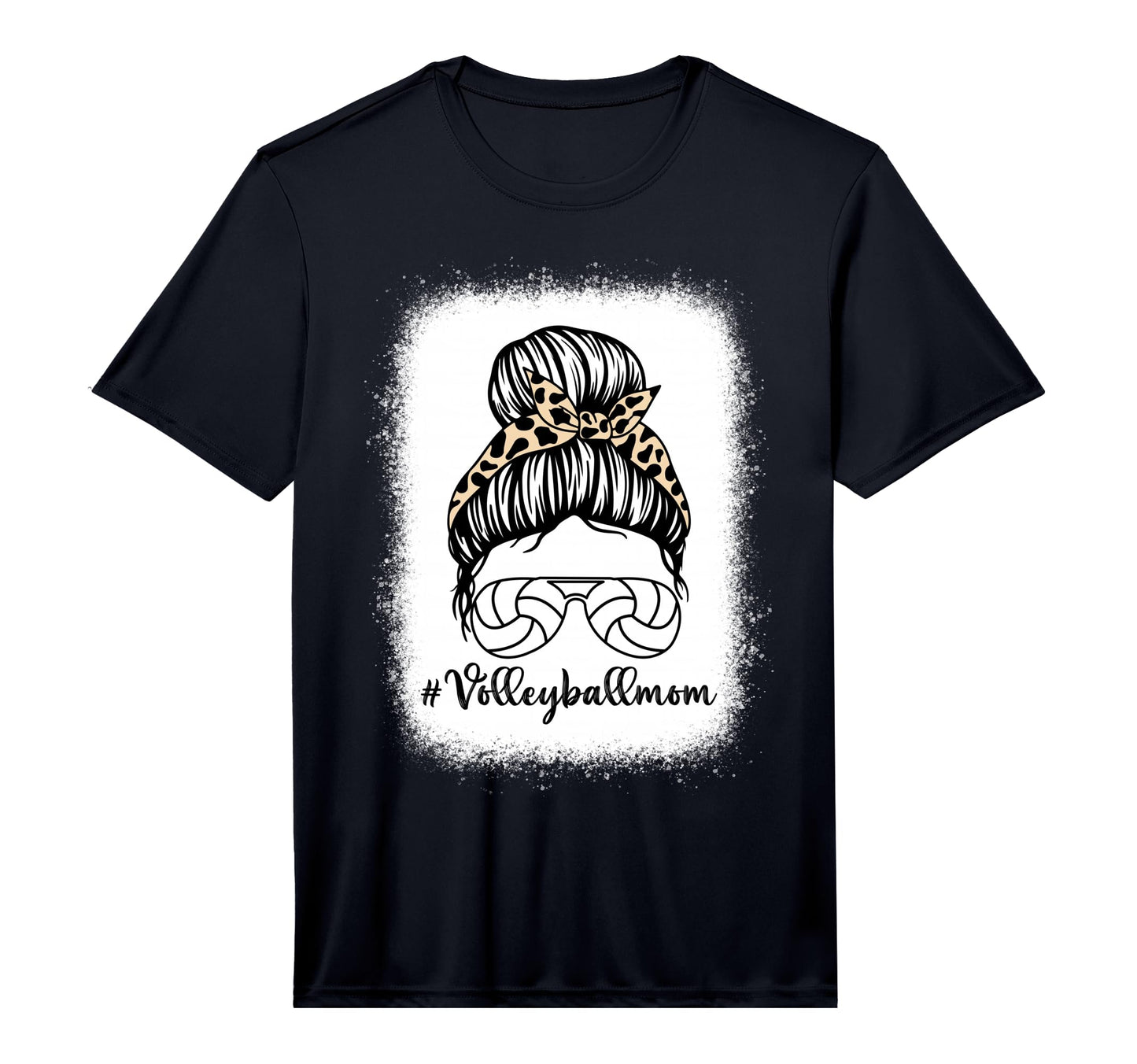 Mens Bleached Volleyball Mom Leopard T-Shirt - Streetwear Style for Adults - T-Shirt, Sweatshirt, Hoodie