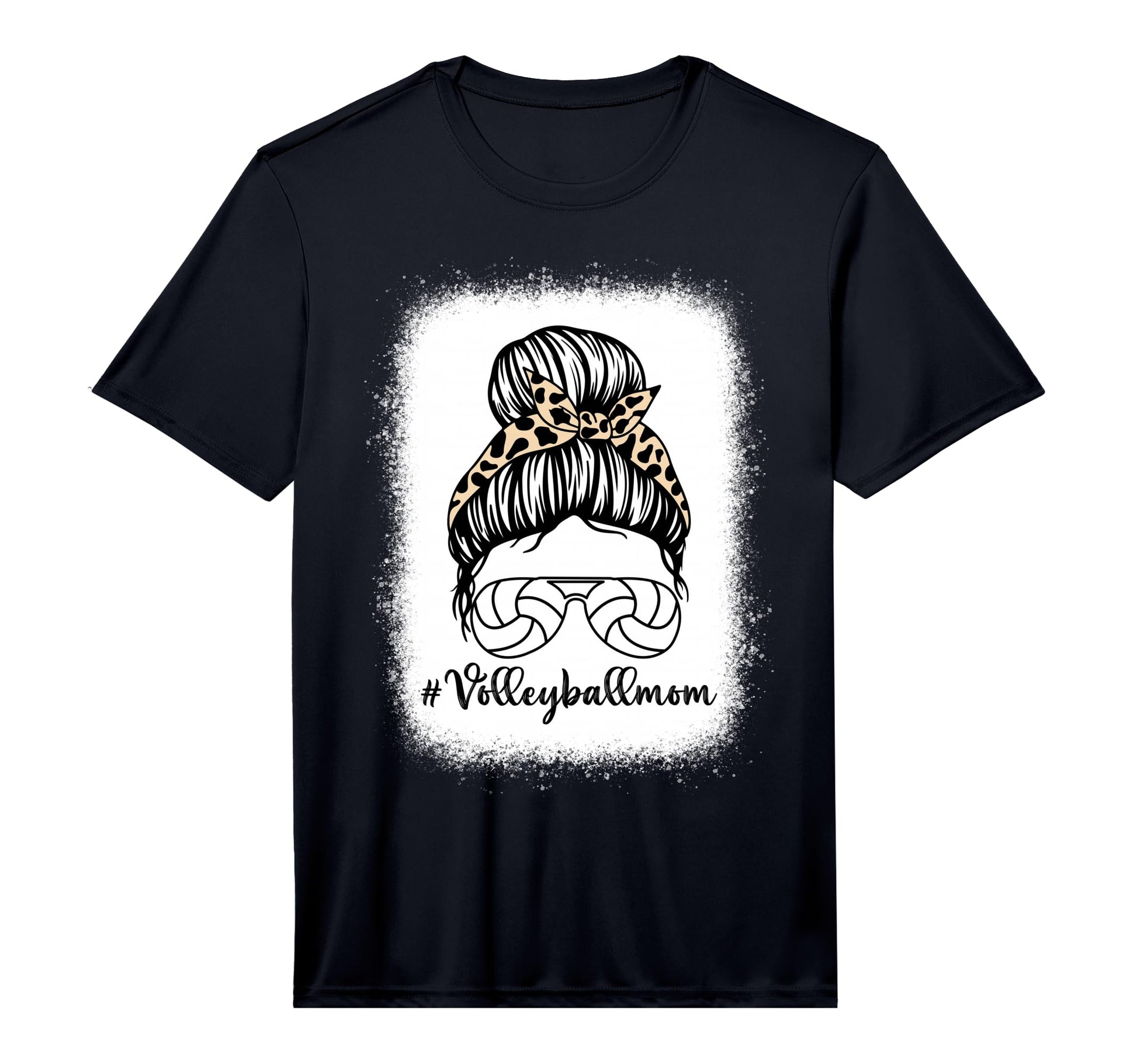 Mens Bleached Volleyball Mom Leopard T-Shirt - Streetwear Style for Adults - T-Shirt, Sweatshirt, Hoodie