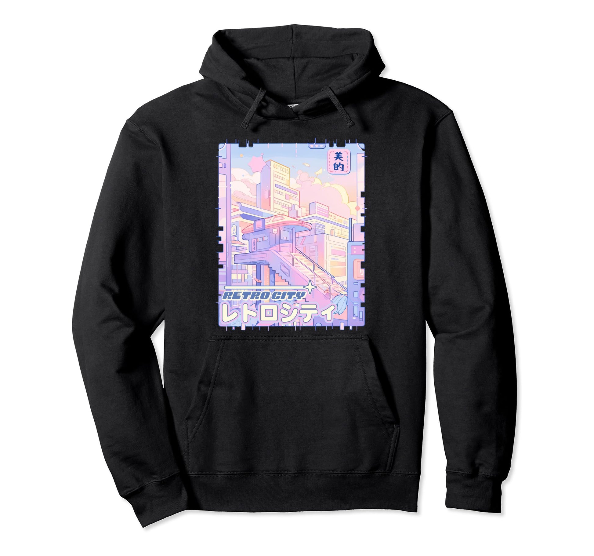 Y2K City Pop 90S Anime Pastel Hoodie - Aesthetic Graphic for Adults - T-Shirt, Sweatshirt, Hoodie