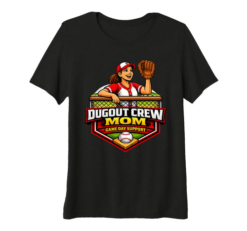 Womens Baseball Mom Dugout Crew Game Day T-Shirt - Trendy Graphic Unisex - T-Shirt, Sweatshirt, Hoodie
