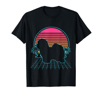 Coton De Tulear 80S Vaporwave Aesthetic T-Shirt - Aesthetic Graphic Unisex - T-Shirt, Sweatshirt, Hoodie