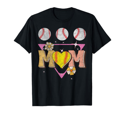Softball Baseball Mom Player T-Shirt - Fun Novelty Design for Adults - T-Shirt, Sweatshirt, Hoodie