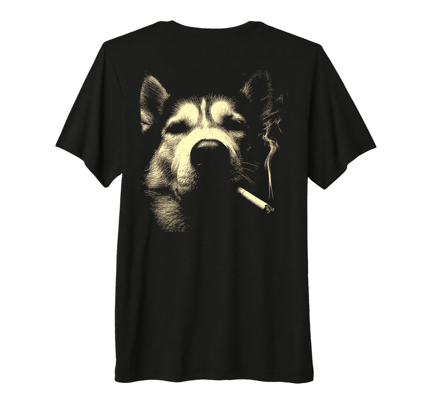 Siberian Husky Smoking Cigarette Meme T-Shirt - Novelty Apparel Men Women - T-Shirt, Sweatshirt, Hoodie