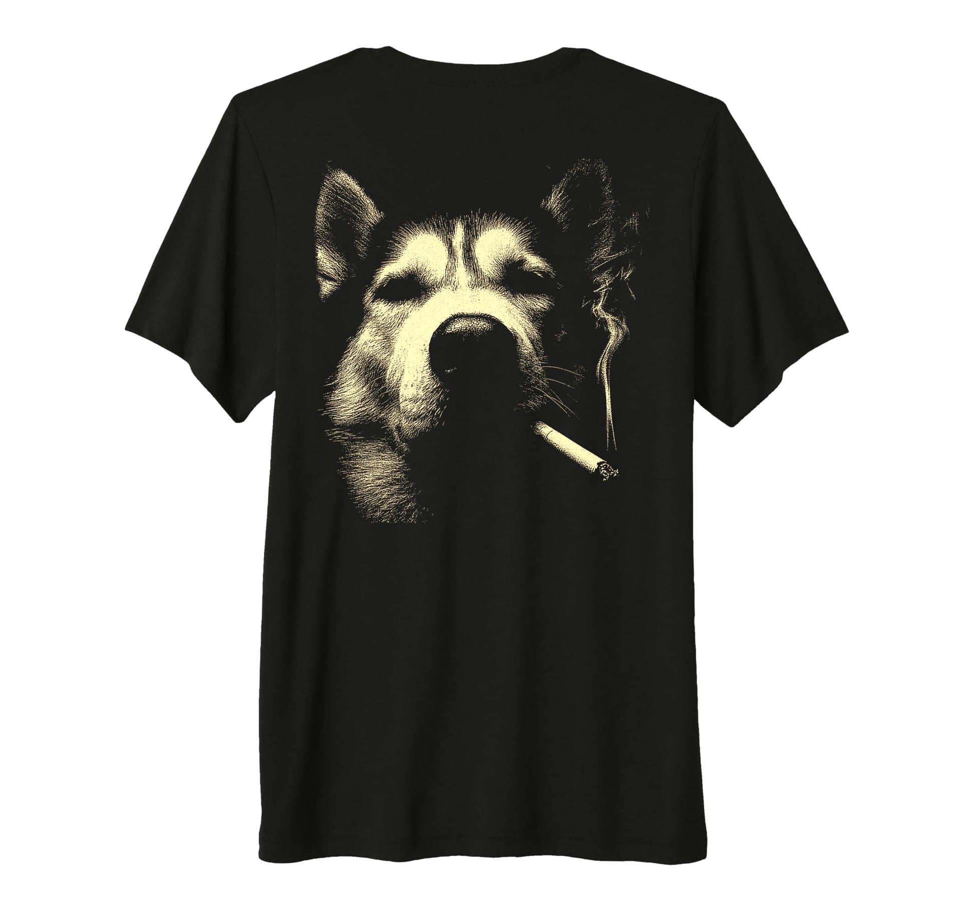 Siberian Husky Smoking Cigarette Meme T-Shirt - Novelty Apparel Men Women - T-Shirt, Sweatshirt, Hoodie