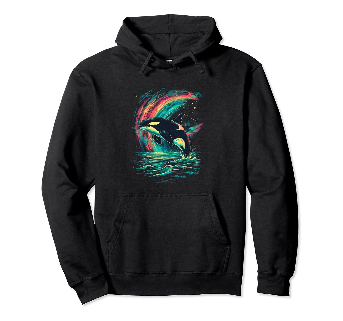 Orca T Featuring Rainbow Orca Hoodie - Streetwear Style for Adults - T-Shirt, Sweatshirt, Hoodie