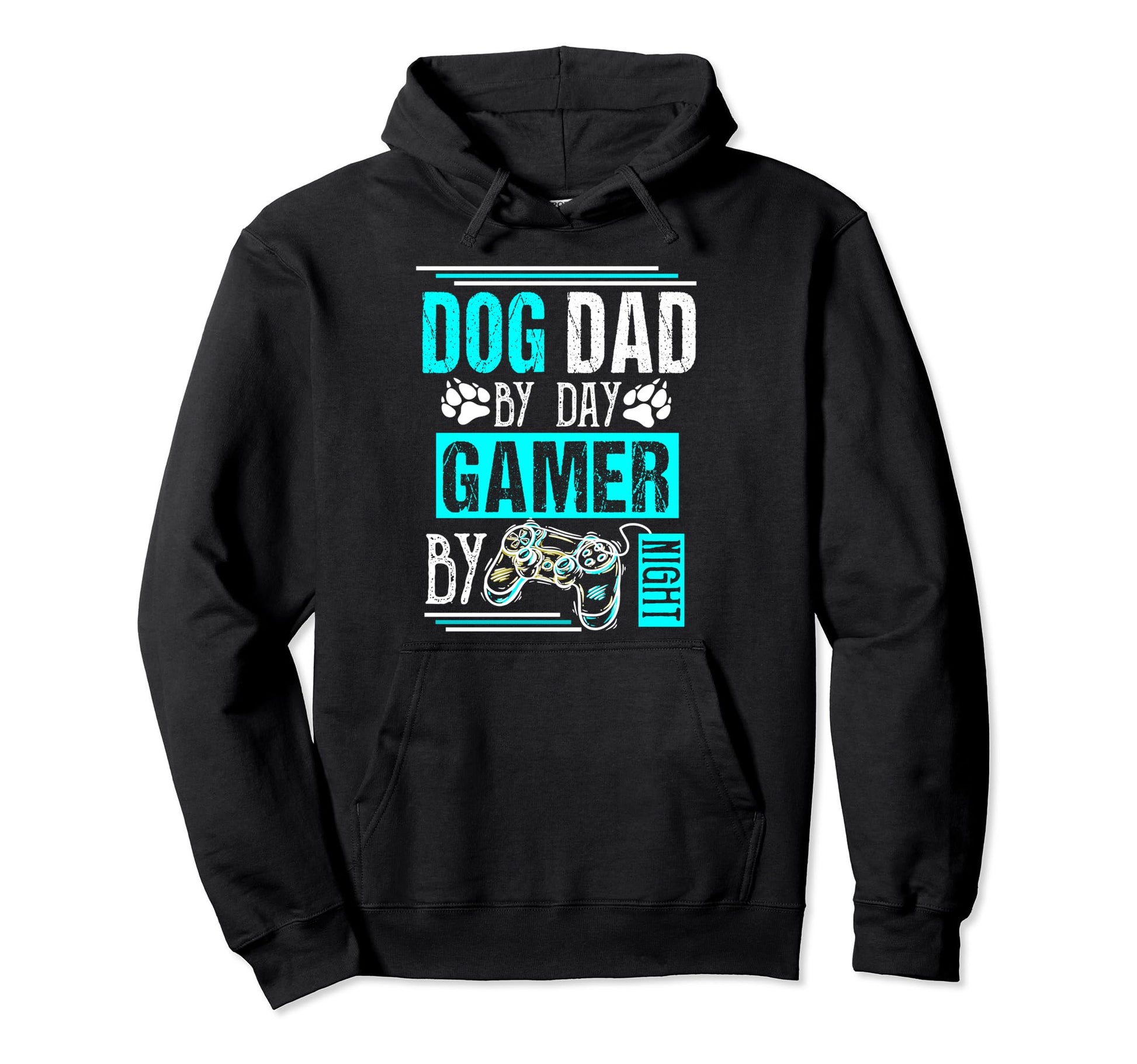 Mens Dog Dad Day Gamer Night Fathers Hoodie - Fun Novelty Design Men Women - T-Shirt, Sweatshirt, Hoodie
