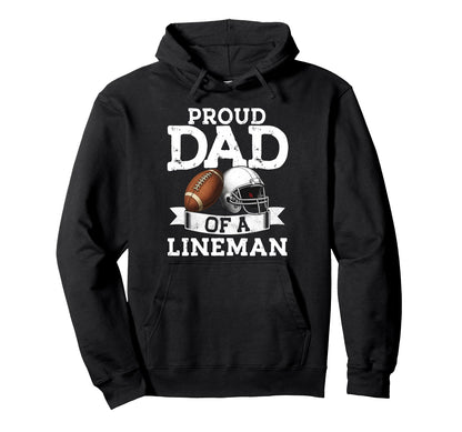 Sports Lover Football Proud Dad Funny Hoodie - Custom Art Print Unisex - T-Shirt, Sweatshirt, Hoodie