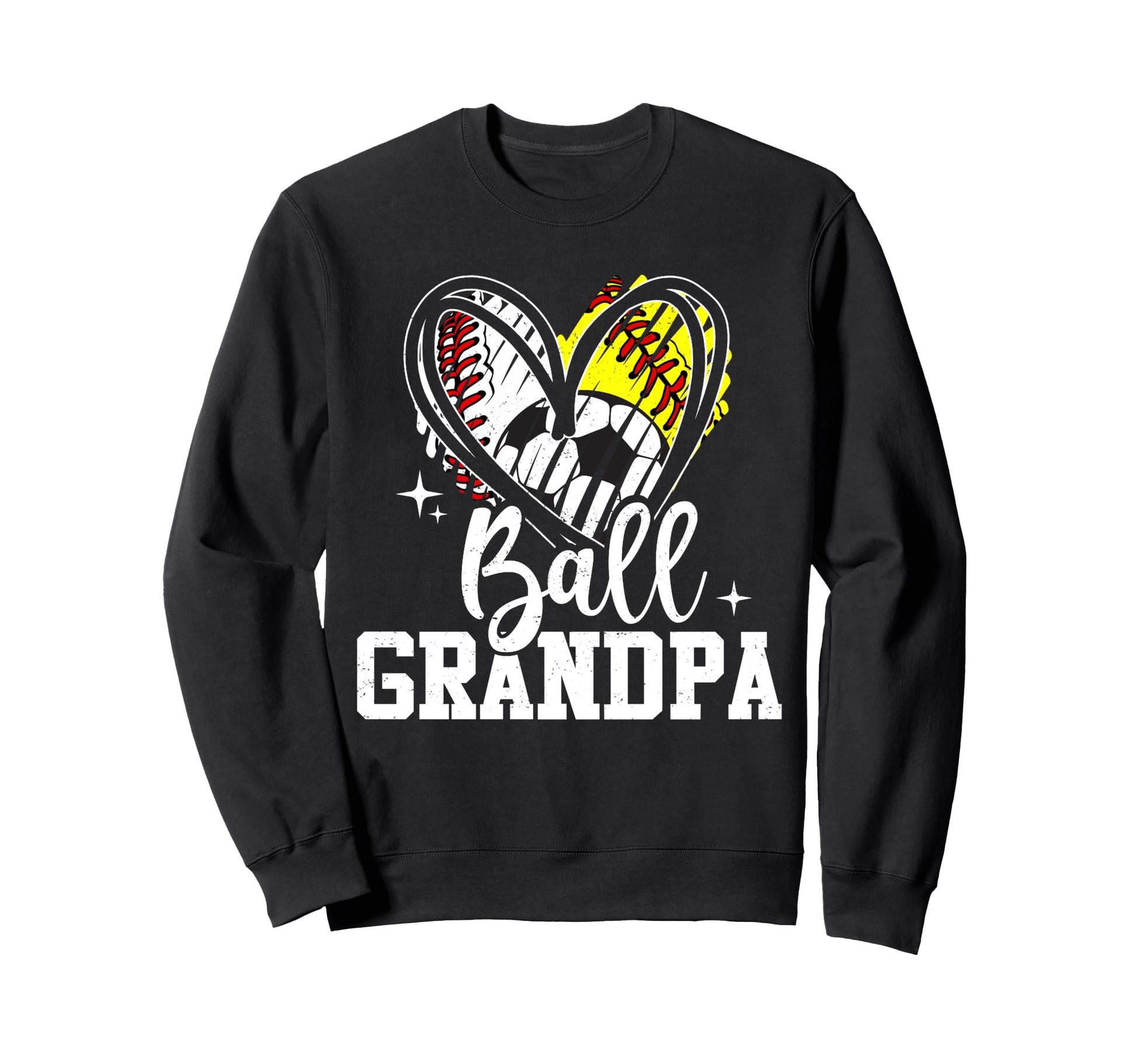 Ball Grandpa Baseball Softball Sweatshirt - Minimalist Print Men Women - T-Shirt, Sweatshirt, Hoodie