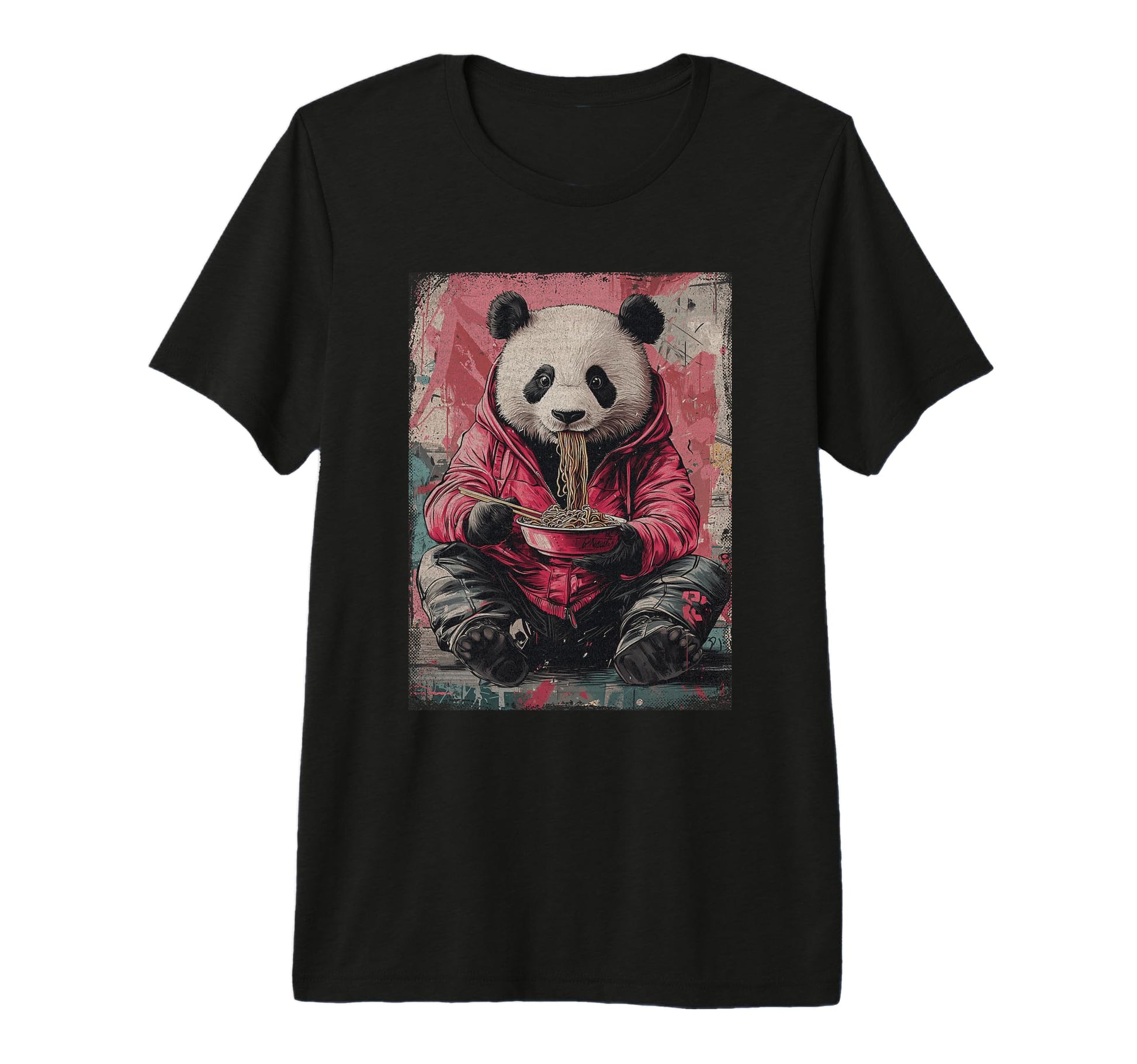 Cyberpunk Ramen Panda Y2K Manga T-Shirt - Aesthetic Graphic Men Women - T-Shirt, Sweatshirt, Hoodie