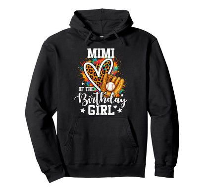 Mimi Birthday Baseball Player Leopard Hoodie - Graphic Print for Adults - T-Shirt, Sweatshirt, Hoodie