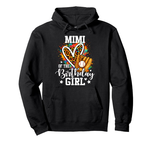 Mimi Birthday Baseball Player Leopard Hoodie - Graphic Print for Adults - T-Shirt, Sweatshirt, Hoodie