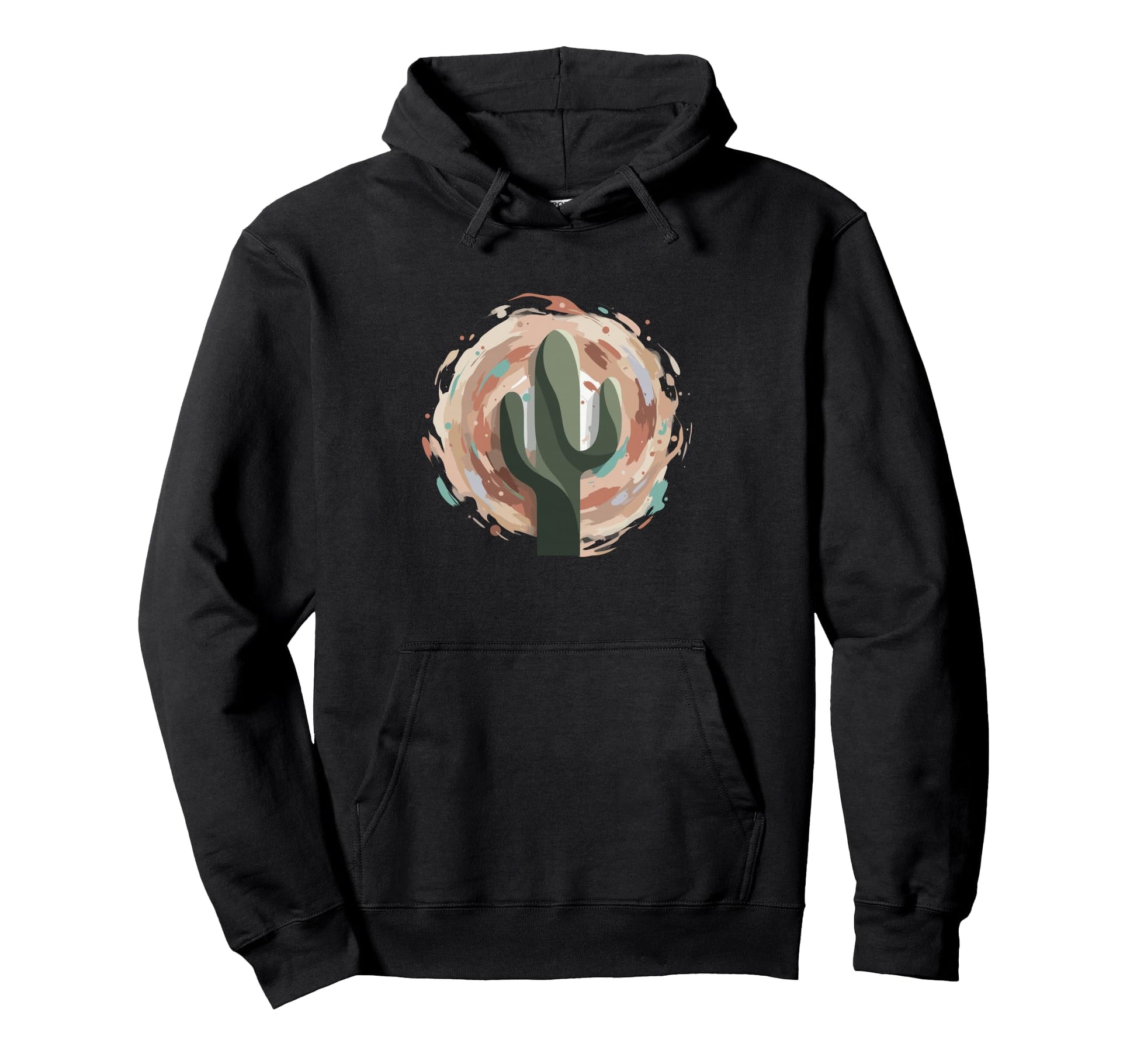 Abstract Desert Cactus Boho Western Hoodie - Trendy Graphic Men Women - T-Shirt, Sweatshirt, Hoodie