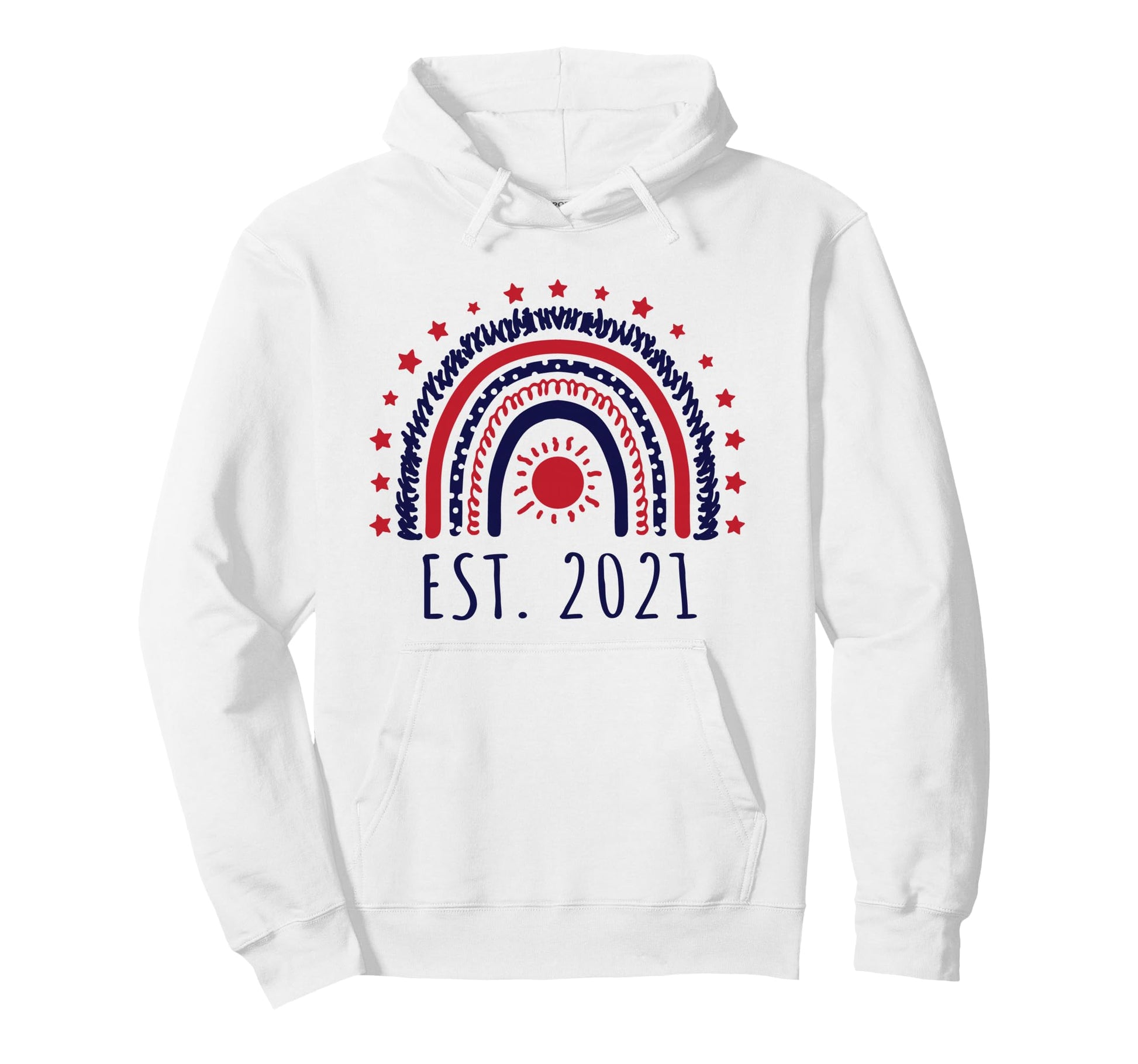 Est 2021 Rainbow Established 2021 Birthday Hoodie - Streetwear Style Unisex - T-Shirt, Sweatshirt, Hoodie