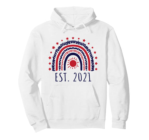Est 2021 Rainbow Established 2021 Birthday Hoodie - Streetwear Style Unisex - T-Shirt, Sweatshirt, Hoodie