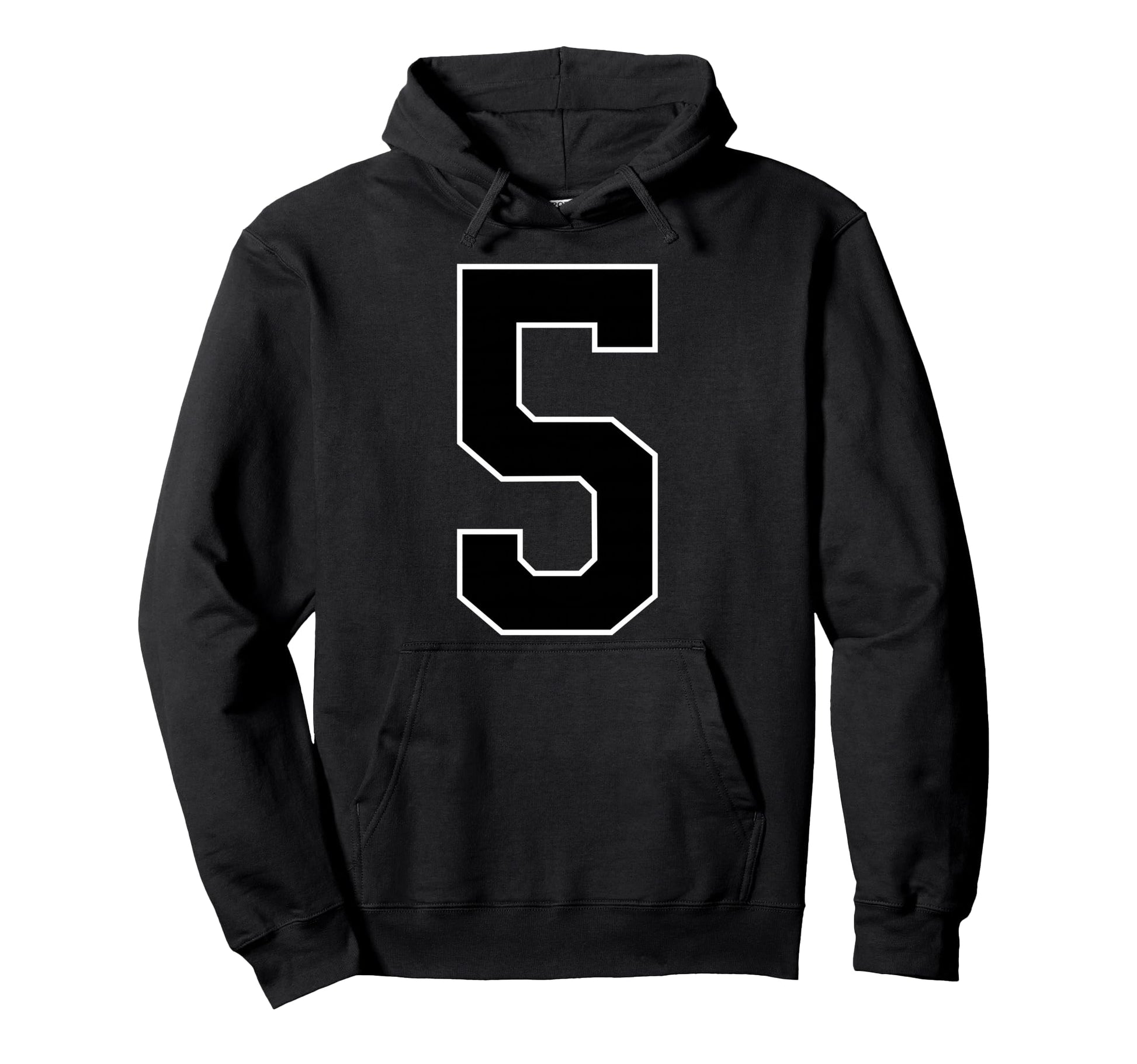 Black Sports Team Number 5 Fan Hoodie - Streetwear Style Unisex - T-Shirt, Sweatshirt, Hoodie