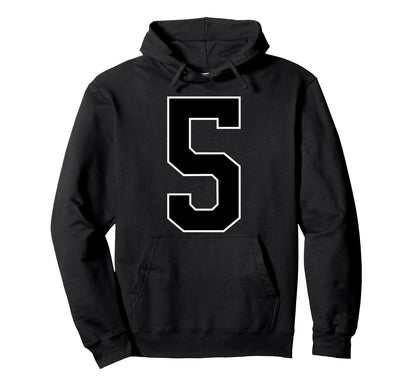 Black Sports Team Number 5 Fan Hoodie - Streetwear Style Unisex - T-Shirt, Sweatshirt, Hoodie