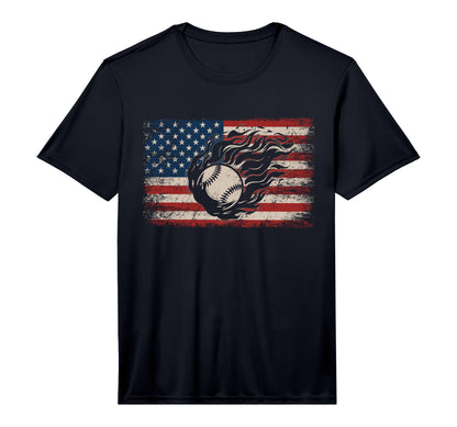Mens American Flag Baseball Fan T-Shirt - Casual Everyday Wear Unisex - T-Shirt, Sweatshirt, Hoodie