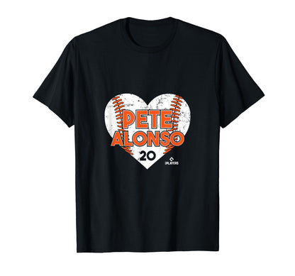 Pete Alonso Heart Baseball T-Shirt - Graphic Print Men Women - T-Shirt, Sweatshirt, Hoodie
