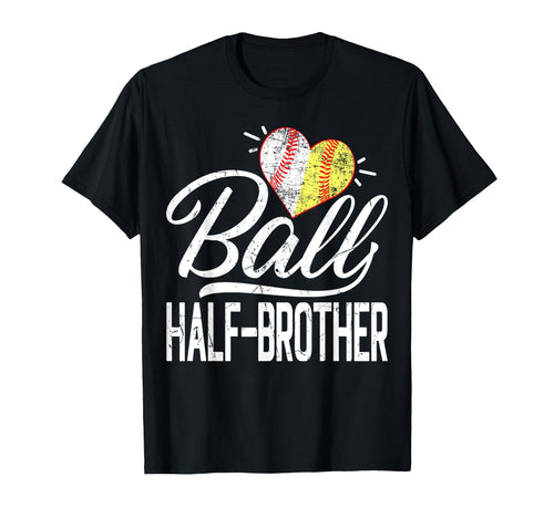 Ball Heart Softball Baseball T-Shirt - Custom Art Print Men Women - T-Shirt, Sweatshirt, Hoodie