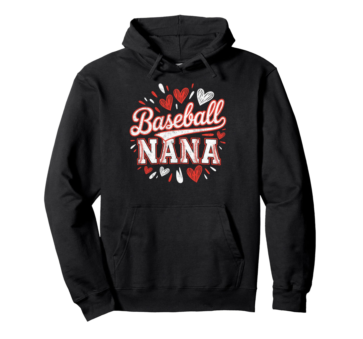 Baseball Nana Grandma Player Fan Baseball Hoodie - Novelty Apparel Unisex - T-Shirt, Sweatshirt, Hoodie