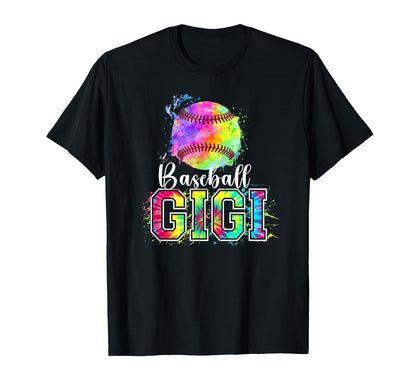 Baseball Gigi Tie Dye Proud Grandma T-Shirt - Unique Graphic for Adults - T-Shirt, Sweatshirt, Hoodie