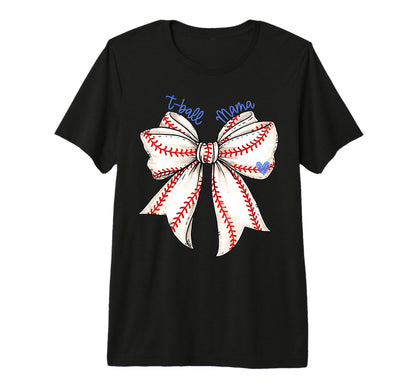T Ball Baseball Mama Mom Coquette T-Shirt - Minimalist Print for Adults - T-Shirt, Sweatshirt, Hoodie