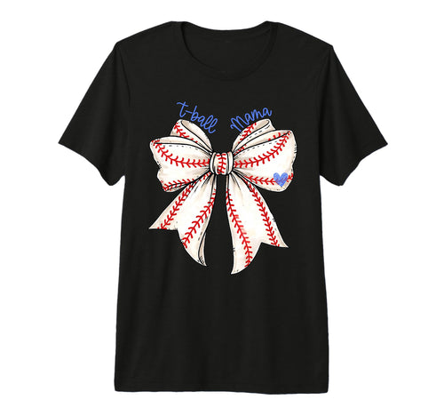 T Ball Baseball Mama Mom Coquette T-Shirt - Minimalist Print for Adults - T-Shirt, Sweatshirt, Hoodie