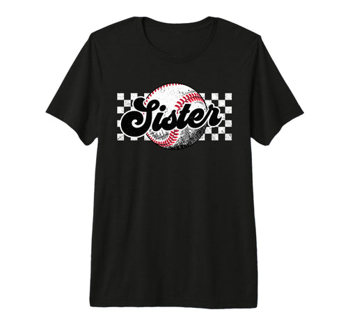 Baseball Sister T Ball Little Sister T-Shirt - Custom Art Print Unisex - T-Shirt, Sweatshirt, Hoodie