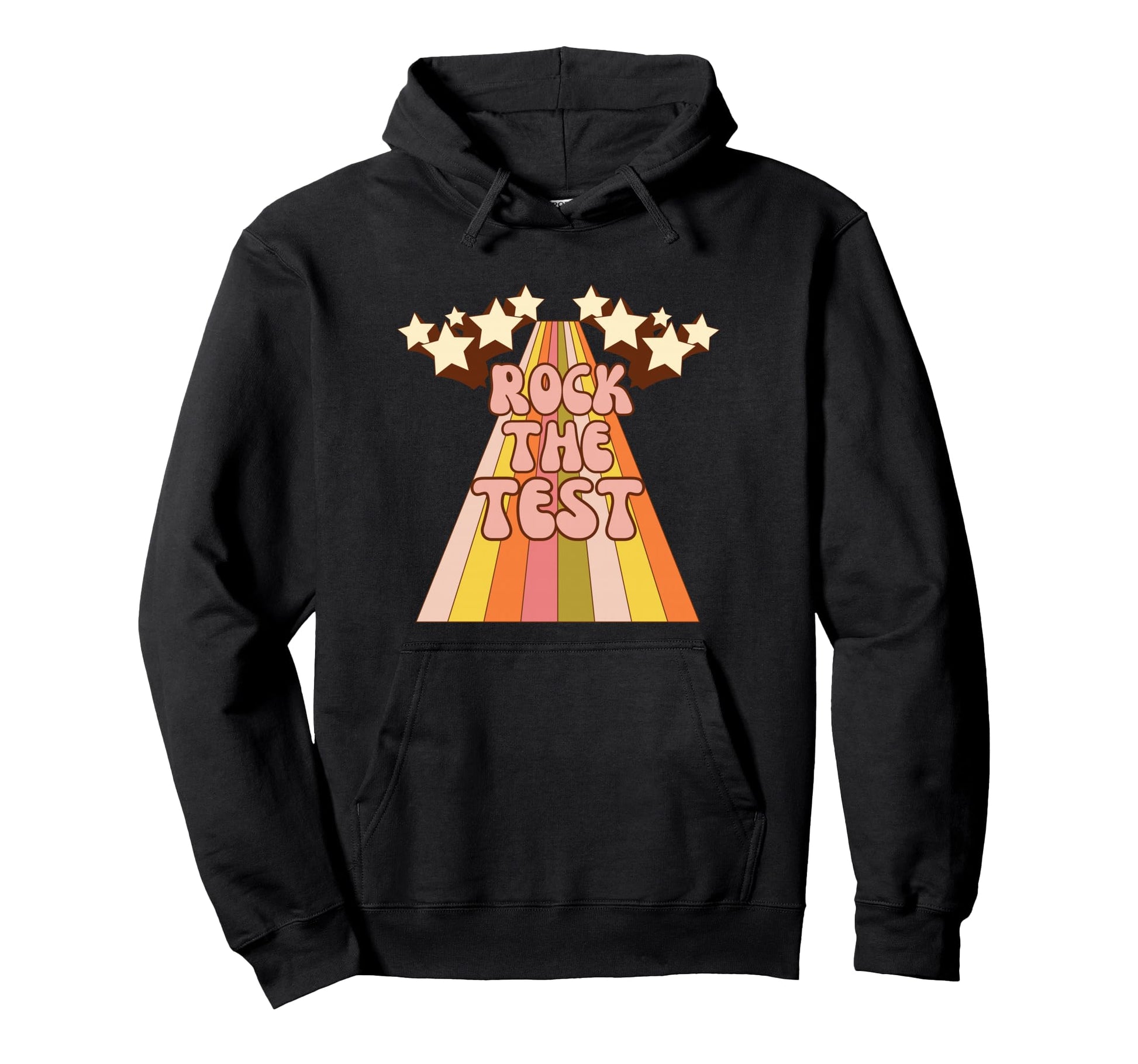 Rock Test Testing Day Teacher Stars Hoodie - Aesthetic Graphic for Adults - T-Shirt, Sweatshirt, Hoodie
