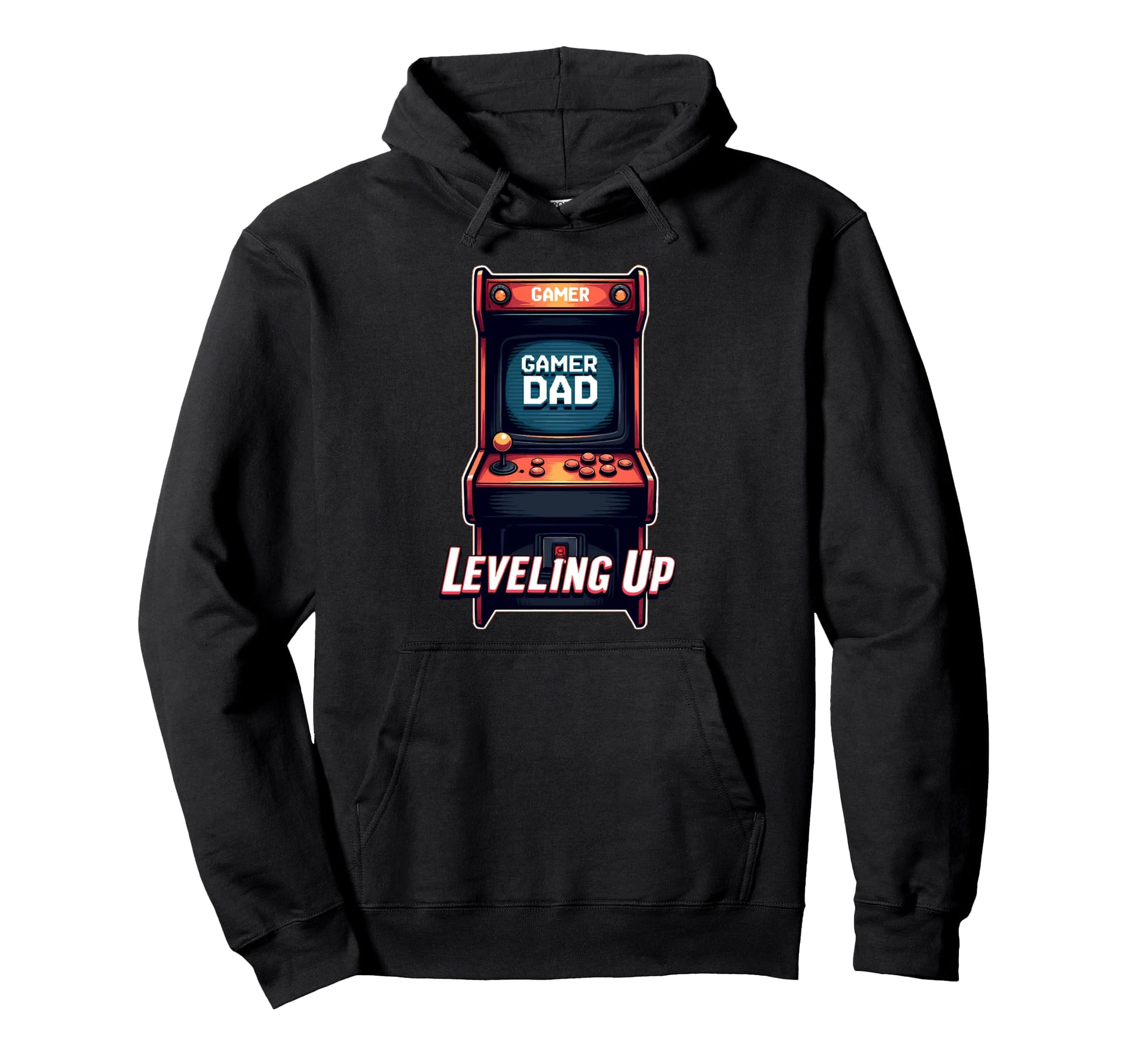 Fathers Day Gift Gamer Dad Leveling Up Hoodie - Custom Art Print Unisex - T-Shirt, Sweatshirt, Hoodie