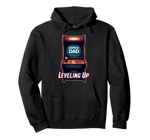 Fathers Day Gift Gamer Dad Leveling Up Hoodie - Custom Art Print Unisex - T-Shirt, Sweatshirt, Hoodie
