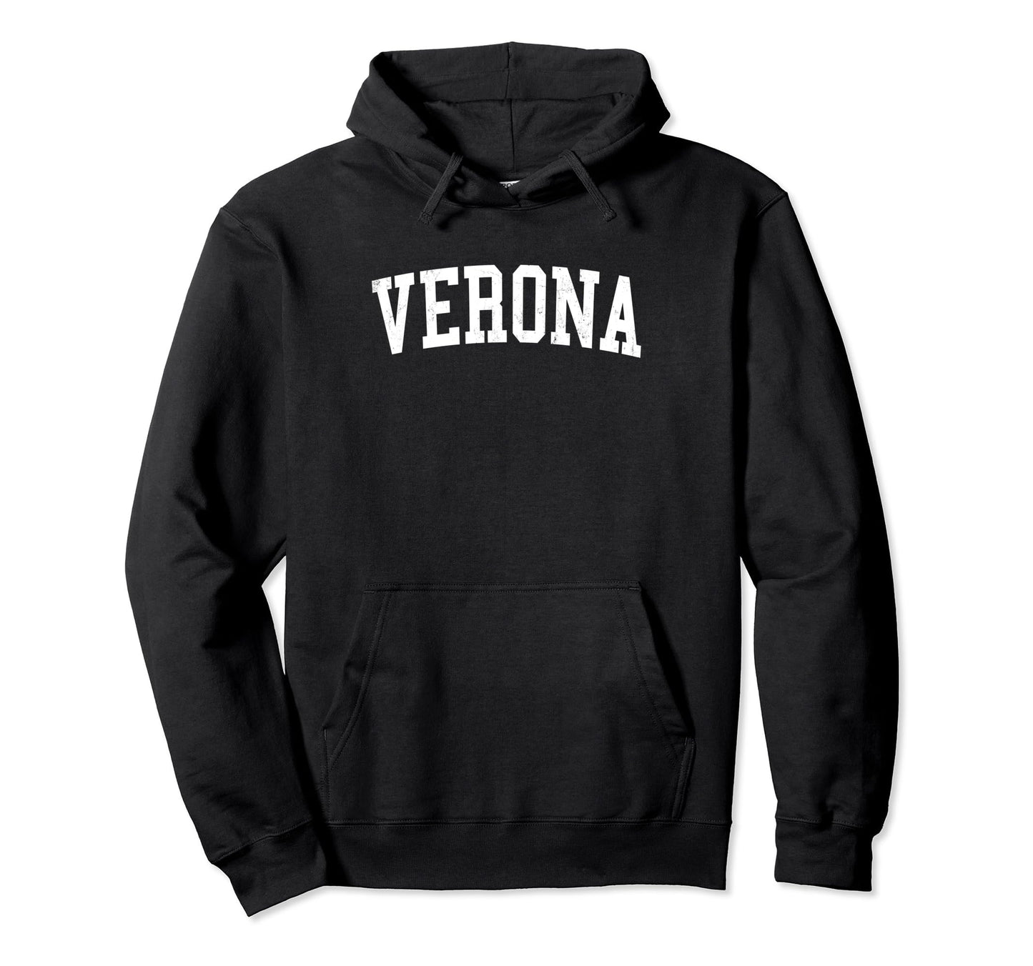 Verona Italy Distressed White Varsity Hoodie - Graphic Print for Adults - T-Shirt, Sweatshirt, Hoodie