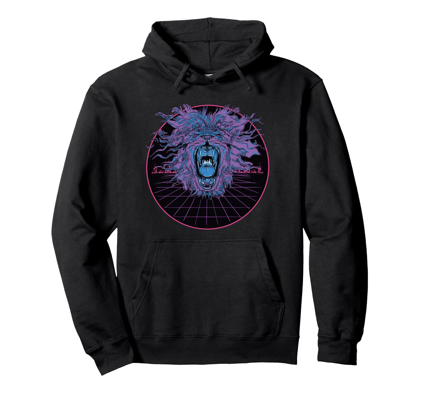 Lion Animal Vaporwave Aesthetic Hoodie - Minimalist Print for Adults - T-Shirt, Sweatshirt, Hoodie