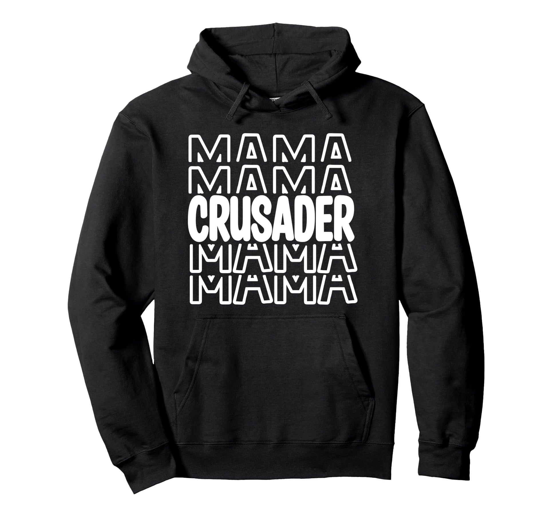 Crusader Mama School Mascot Mom Parent Hoodie - Minimalist Print Men Women - T-Shirt, Sweatshirt, Hoodie
