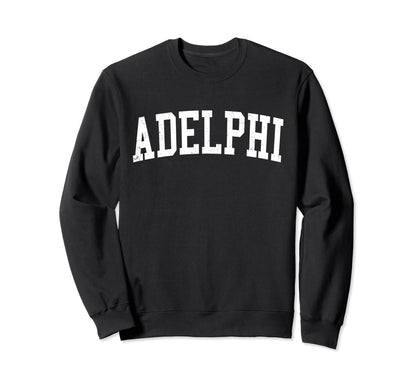 Adelphi Md Distressed White Sweatshirt - Custom Art Print for Adults - T-Shirt, Sweatshirt, Hoodie